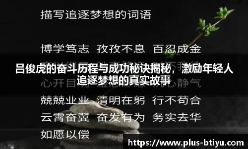 吕俊虎的奋斗历程与成功秘诀揭秘，激励年轻人追逐梦想的真实故事