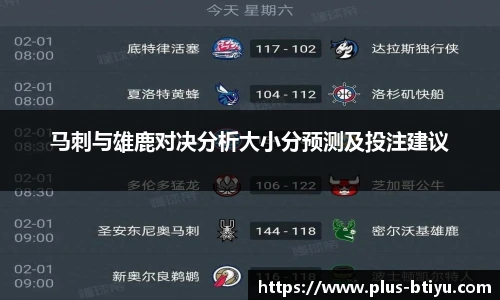 马刺与雄鹿对决分析大小分预测及投注建议